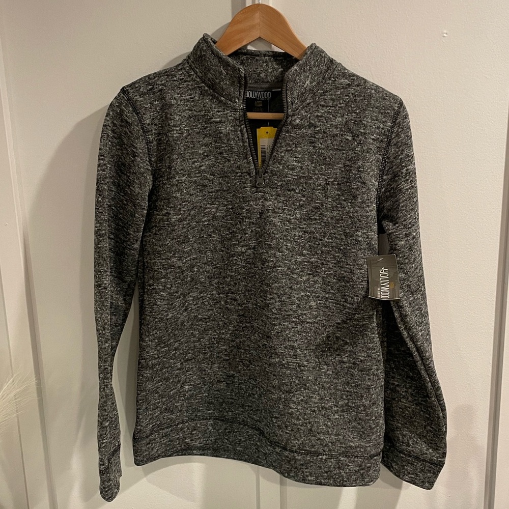 Gray zip up sweatshirt